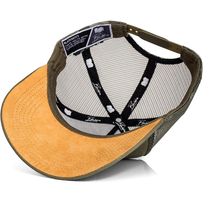Кепка бейсболка Blackskies Essentials Trucker (Унісекс, зелено-коричнева) | Літо, вуличний стиль, кежуал