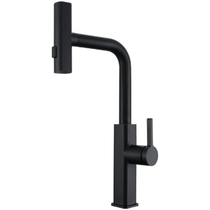 Висувна кухонна змішувач-кран для кухні, суміш батарея, кран для мийки, 3 режими (білий, чорний)