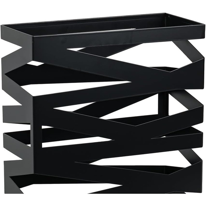 Dönges 'Maxi' Metal Umbrella Stand with Drip Tray & Hooks - Space-Saving, Elegant Black - Ideal for Entryway & Foyer Decor