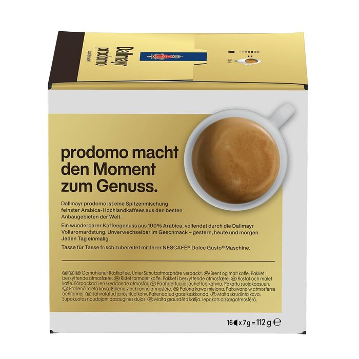 Кавові капсули Nescafé Dolce Gusto Dallmayr Prodomo, 16 шт (набір 3 упаковки)