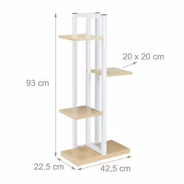 Relaxdays Metal Flower Shelf