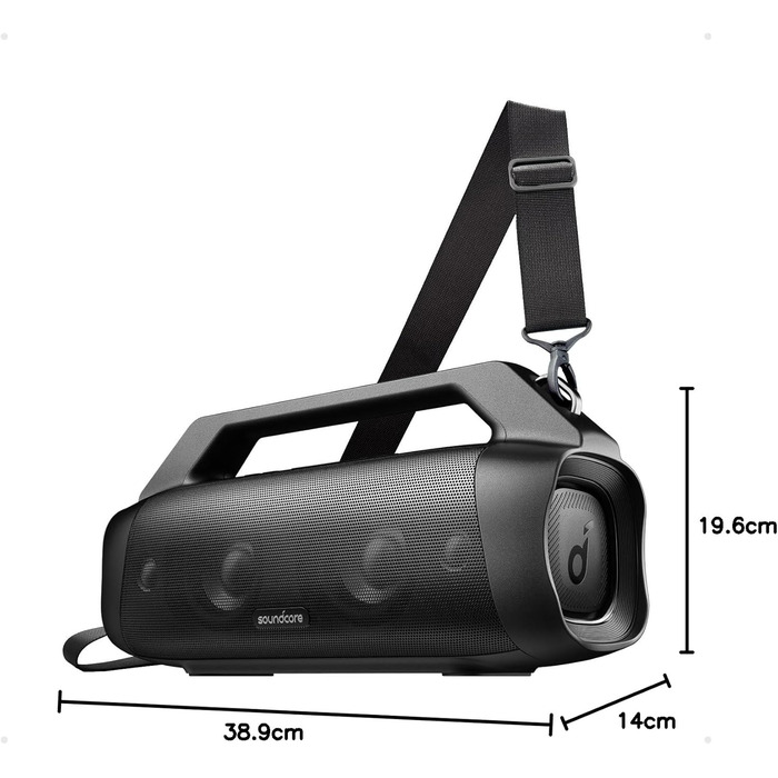Anker Soundcore Motion Boom Plus: Портативна Bluetooth колонка 80 Вт, IP67, 20 годин, з налаштуваннями еквалайзера (Відновлено)