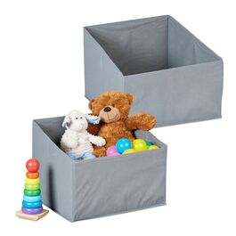 Relaxdays Storage Boxes, Felt, 2-Pack