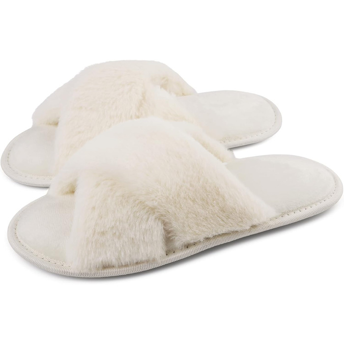 Жіночі плюшеві домашні тапочки Riehmot (38/39 EU, бежеві)