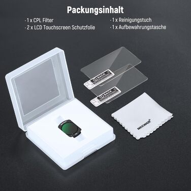 Набір фільтрів NEEWER для DJI Osmo Pocket 3: ND, PL, CPL, UV, Diffusion. Комплект для фото- та відеозйомки