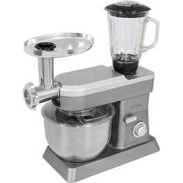 Кухонна машина GUTFELS KM 8102 roi | 1200 Вт | 10 швидкостей | 5 л чаша | Насадки: вінчик, гак для тіста, гак для збивання | Червона