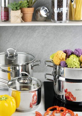 Пароварка Soul Kitchen Cooking Light Plus, срібляста, електрична