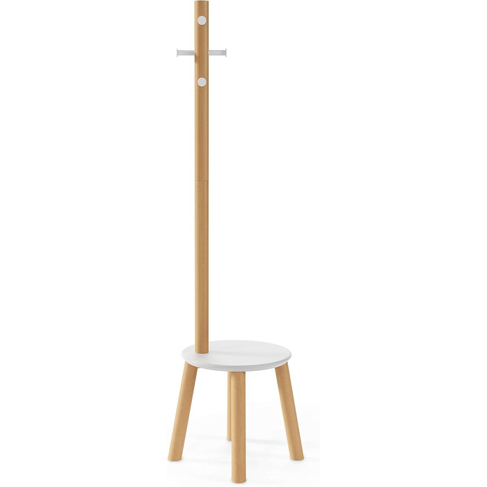 Umbra Pillar Wardrobe Stand with Stool, Default_no_Selection_Value, White/Natural, One Size