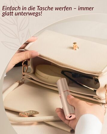 Електричний жіночий епілятор для обличчя: безболісний жіночий тример для швидкої та ніжної скоблення верхньої губи, підборіддя та щік (Золотий)