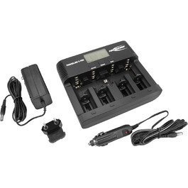 Зарядний пристрій ANSMANN Powerline 5 Pro для акумуляторів NiMH/NiCd з LCD-дисплеєм та мікропроцесорною технологією, багаторазовий захист