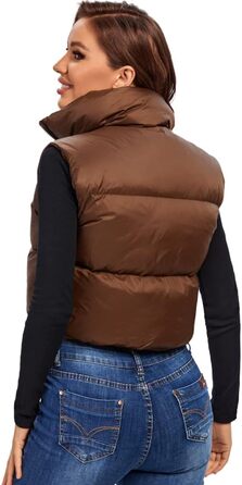 Степлена жилетка Fuinloth Daen Weste з коротким коміром для зими та перехідного періоду (38-40, Коричнева)