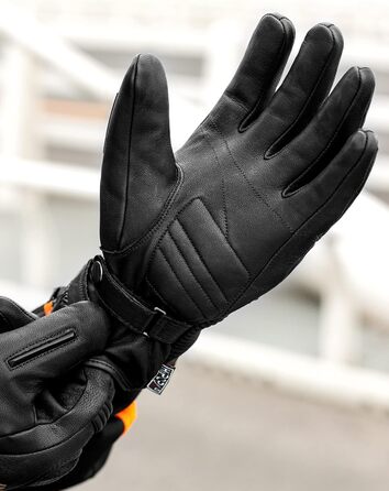 Зимові мотоциклетні рукавички INBIKE з сертифікатом CE, 100% козячої шкіри, утеплені Thinsulate 250г/м², модель IM863