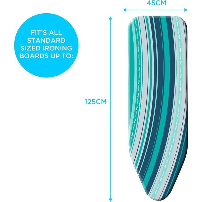 Покриття для прасувальної дошки Minky SmartFit Premium, 125 x 45 см, зелене, універсальний розмір