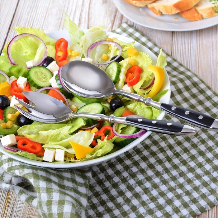 GRÄWE Cutlery Set, Nuremberg, 66-piece, 12-person, stainless steel, black handle, rustic, heavy quality, dishwasher-safe, hand-polished 66-piece | 12 people