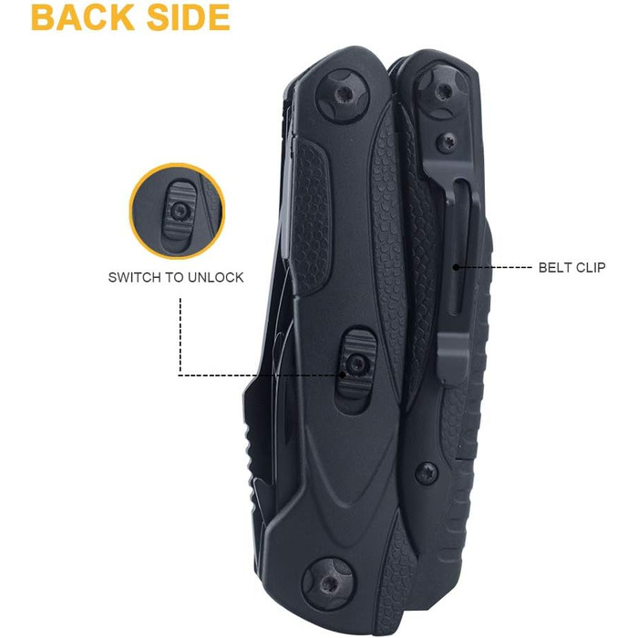 Мультитул ROXON CM1349 Spark: 14-в-1, мультиінструмент, плоскогубці, для туризму та виживання