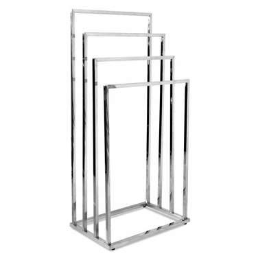 Підлоговий металевий стійка-вішак для рушників у ванну кімнату, 4 стріжні