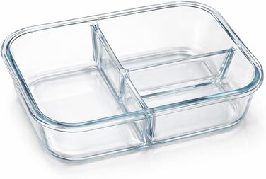 Набір контейнерів для зберігання продуктів Visario Glas 20 шт (10 контейнерів + 10 кришок) - 5x1.04л + 5x0.37л | Скло Borosilicate | Герметичні, BPA-free | Для мікрохвильовки, духовки та посудомийки