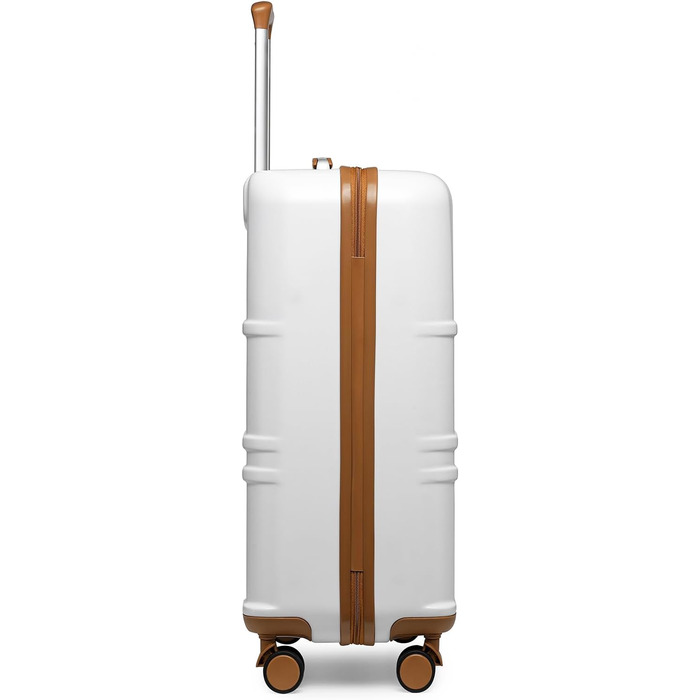 Чемодан подорожі British Traveller з ABS+PC корпусом, 54 x 36.5 x 21.5 см, білий