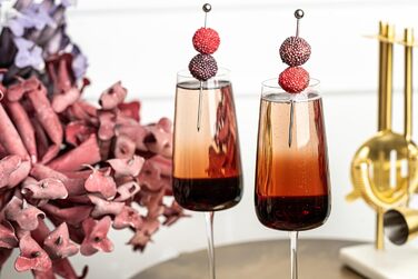 Набір келихів для шампанського та просекко GLASSIQUE CADEAU (2 шт.) | Келихи-флейти з довгим ніжкою для Мімози, Белліні, Гуго, шампанського | Елегантний дизайн