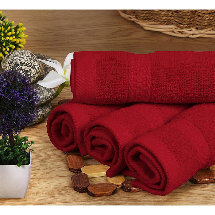 Utopia Towels - 8-Piece Cotton Towel Set with Hangers - 2 Bath Towels, 2 Hand Towels, and 4 Washcloths - (Electric Blue)