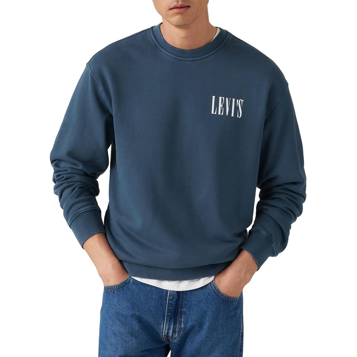 Чоловічий худі-світшот Levi's, розмір XL, сірий (Open Finish)