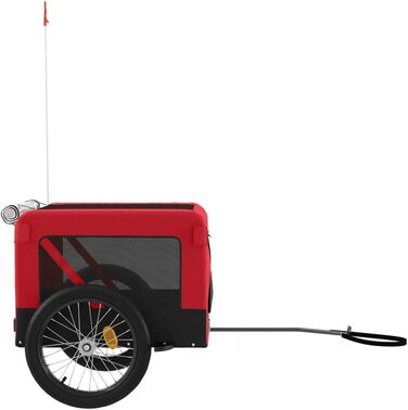 Причіп для велосипеда VidaXL для собак, 68.5 x 135 x 73.5 см, червоний