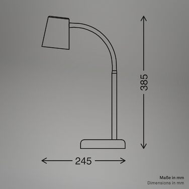 BRILONER LED настільна лампа бездротова з сенсором, поворотна, регульована, знімний джерело світла, для дому та офісу, 38,5 см, бежева