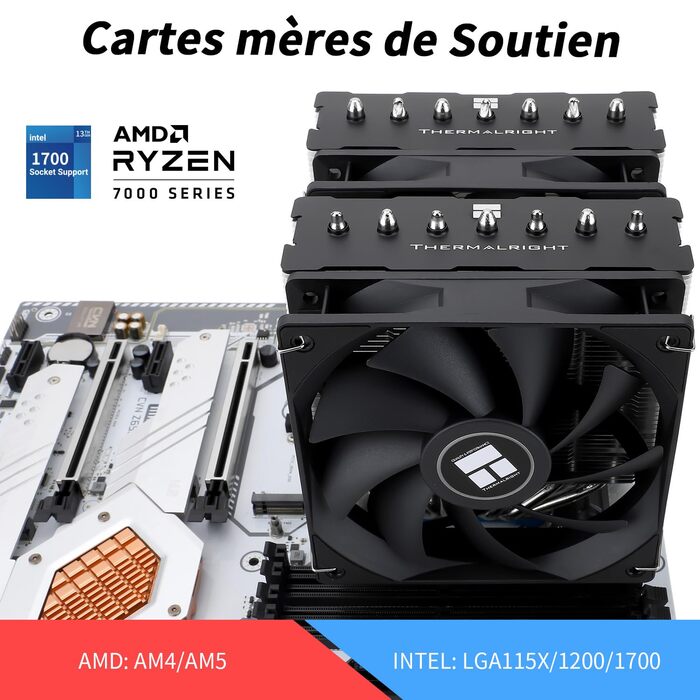 Thermalright Phantom Spirit 120 SE: Кулер для CPU з 7 heatpipes та двома 120mm вентиляторами, підтримка AMD AM4/AM5/Intel lga1851/1700/1150/1151/1200