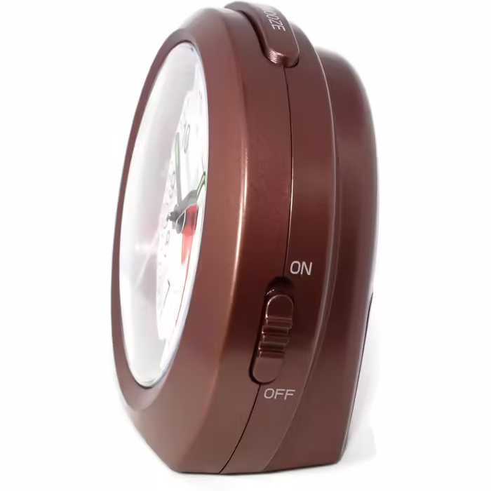 Tick-free alarm clock with light, snooze, and illuminated hands - Analog - 1856/3 (Braun)