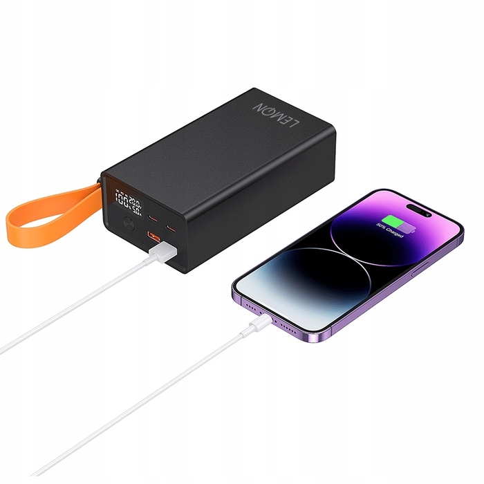 Повербанк LEMON 50000 mAh, чорний