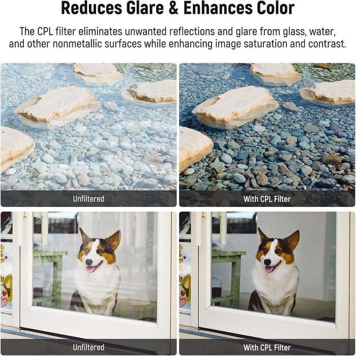 NEEWER 67mm Кріплення для CPL фільтра для смартфонів: циркулярний поляризаційний фільтр для об'єктивів камери, фотографія, сумісний з Android, Samsung Galaxy S25 Ultra, Google Pixel, Huawei, Xiaomi