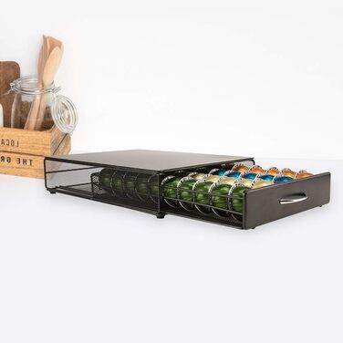 Тримач для капсул Vertuo Nespresso VertuoLine HiveNets - металевий органайзер, ящик для 40 капсул, чорний
