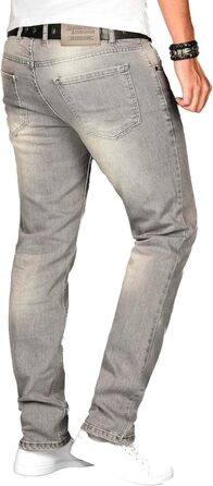 Чоловічі джинси Alessando Salvarini Slim Fit сірі, еластичні (36W/32L)