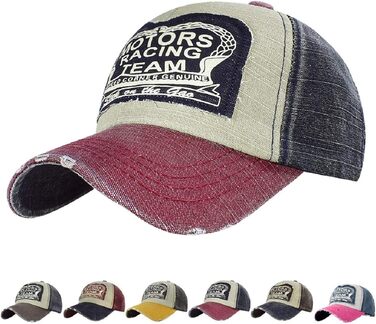 Кепка бейсболка Tuopuda Retro з регулюванням, червона, унісекс