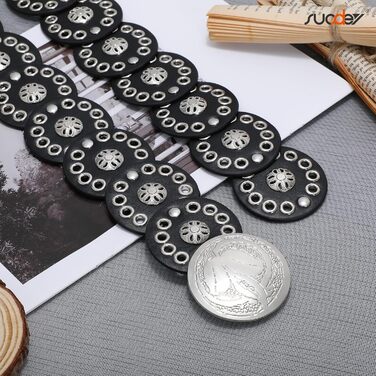 Жіночий шкіряний пояс-корсет у стилі вестерн SUOSDEY, широкий, бохо, для сукні (чорно-срібний, до 95 см)