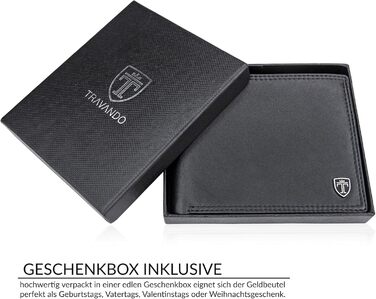 TRAVANDO Wallet for Men - Large, TÜV RFID Certified, Bi-Fold Wallet with 13 Card Slots, Coin Pocket, Oslo Wallet