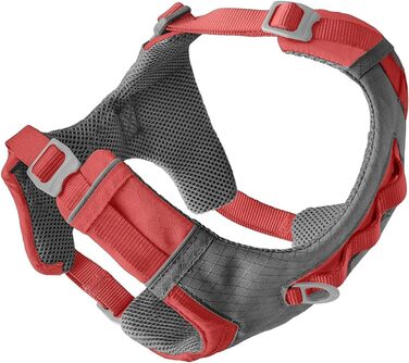 Шлейка для собак Kurgo Journey Air, посилена, з ручкою для контролю, для прогулянок та бігу, відображає світло, оранжева, X-Large