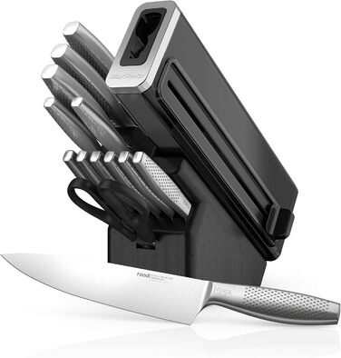 Набір ножів Ninja Foodi StaySharp Deluxe, 14 предметів з точилкою, K32014EUUK, з дерев'яною ручкою