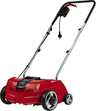Електричний аератор-скарифікатор Einhell GC-ES 1231/1, 1200 Вт, для газону до 300 м², 8 подвійних лез, 3 рівня глибини, складана ручка