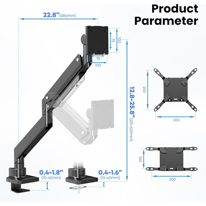Кріплення для монітора PUTORSEN: підходить для екранів 17-57