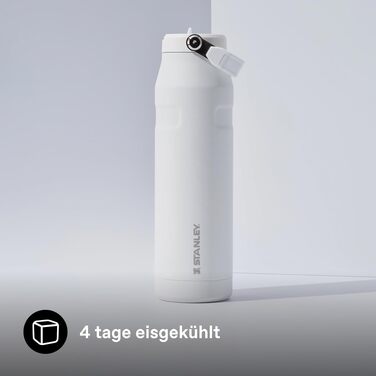 Термопляшка Stanley 1913 Flip Straw 1.06L Frost — герметична пляшка зі соломинкою, сталева, BPA-free