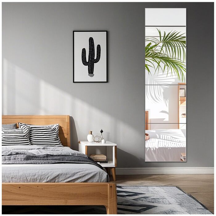 Дзеркала на клейкій основі Spiegel 35x35 - набір з 4 шт. для кухні, ванної кімнати, спальні. DIY дзеркала на стіну 35x35 см, скло HD