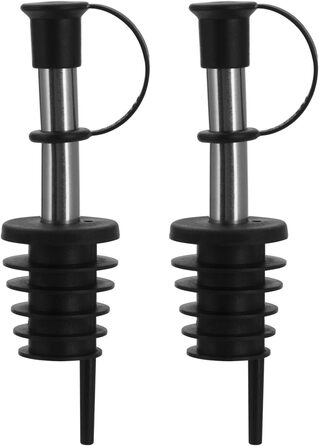 Виливний для пляшок Westmark 2 - Inox Eco-Pour, нержавіюча сталь, з кришкою, чорний/хромований