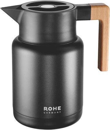 221061-sc Insulated Thermos Isidor, approx. 1.40 l with stainless steel inner vessel, Stainless Steel, 1.4 liters, black