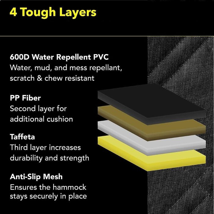 Meadowlark® Автомобільна підстилка для собак - водовідштовхувальна, повна комплектація, з сітковим віконцем, захист від шерсті, бруду та подряпин. Включає 2 чохли на підголівники. Розмір XL (152.5 x 162.5 см), чорний