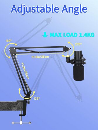 Кріплення для мікрофона HyperX QuadCast та інші - YOUSHARES (з поп-фільтром)