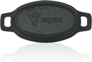Набір овальних чавунних сковорідок BBQ-Toro 20x9,5 см, 6 шт, для гриля та сервірування, вже прожарені