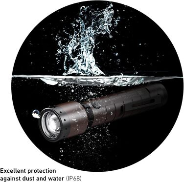 Ліхтарик Ledlenser P7R Signature LED з червоним світлом, акумуляторний, водонепроникний IP68, 2000 люмен, фокусування, дальність 330 м, з чохлом та зарядною станцією