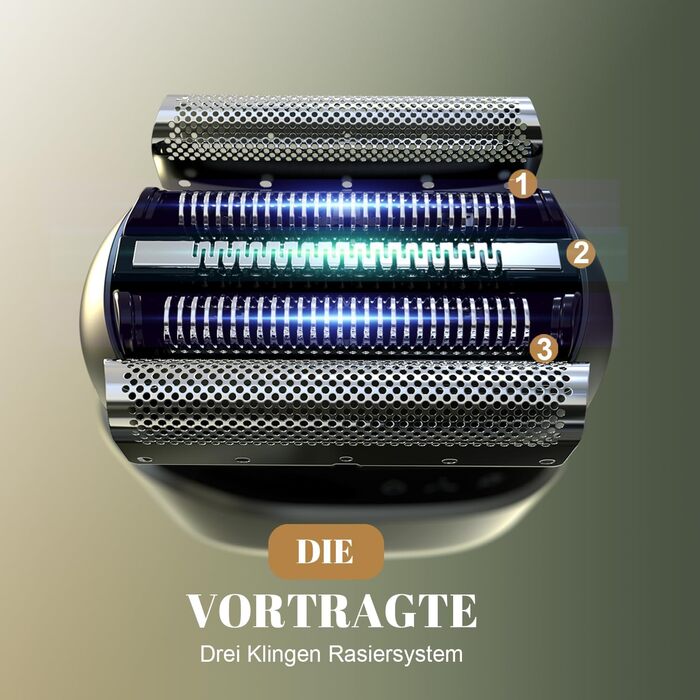 Електричний чоловічий верстат для гоління Dyoonoer з LED-дисплеєм, фольєвий верстат, IPX7 вологостійкий, 3 гнучкі леза, USB-C зарядний пристрій для обличчя та бороди - D/B/71dB