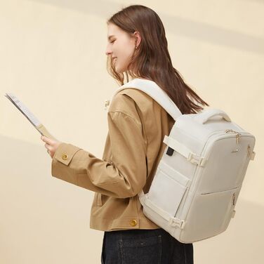 Рюкзак LOVEVOOK для жінок, ручна поклажа, 40x30x20 см, 24л, для ноутбука 14 дюймів, для подорожей, бізнес-рюкзак, бежевий
